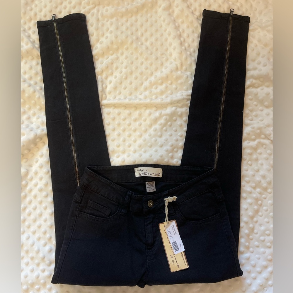 Vintage Havana black zipper jeans size small - Picture 4 of 5